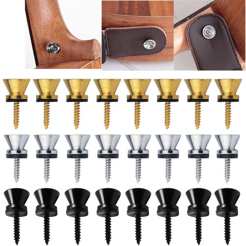 4/ 20X Guitar Strap Lock Buttons End Pins Pegs Screw For Guitar Bass Ukulele USA - Bild 3 von 27