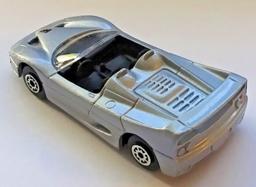 Coche de metal fundido a presión Ferrari F50, Maisto plateado escala 1:64, ¡solo fuera de paquete! - Imagen 3 de 4
