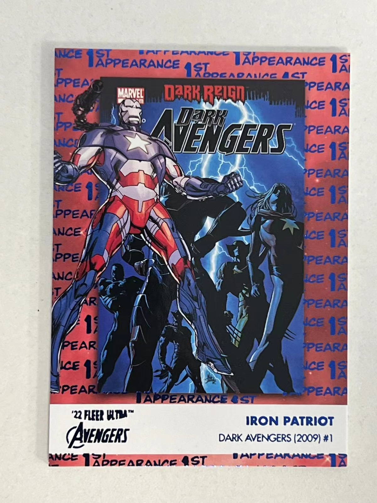 2022 Fleer Ultra Avengers Iron Patriot 046/360 Blue Foil 1st Appearances ZTZ