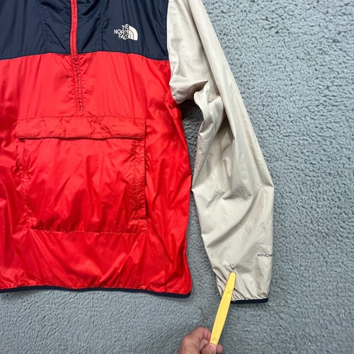 The North Face Fanorak Jacket Mens Medium Red Blue Colorblock WindWall - Picture 4 of 21