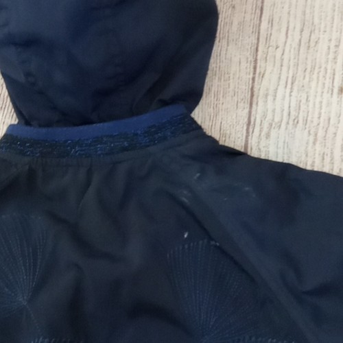Catimini navy blue hooded rain jacket size 7 - Picture 9 of 12