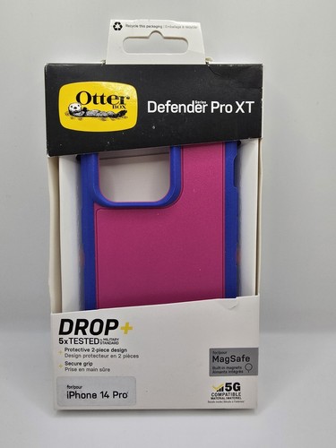 🌸 OtterBox Defender Pro XT (Pink/Blue) + Screen Protector – iPhone 14 Pro 🌸 - 第 2/7 張圖片