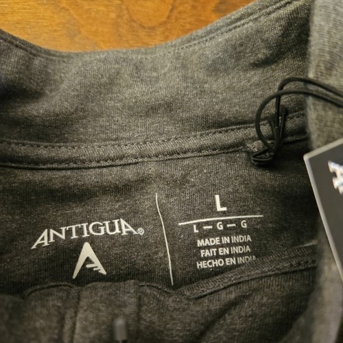 Men's Seattle Sounders Antigua Heather Charcoal Logo Patch Quarter Zip Pull Over - Picture 3 of 3