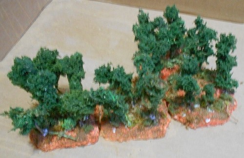 4 Forest Terrain Modules for Wargames, HO Scale Model Train Layout, Scenery - Picture 10 of 18
