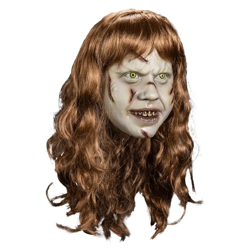 Exorcist Regan Mask Deluxe Injection With Hair Trick or Treat Studios New - Picture 11 of 12