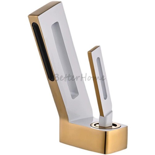 Creative Hollow Out Washroom Waterfall Sink Mixer Tap Bathroom Wash Basin Faucet - Picture 1 of 11