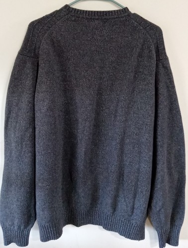 Geoffery Beene Dark Gray Solid Pullover Paneled Knit Sweater XXLarge - Picture 3 of 3