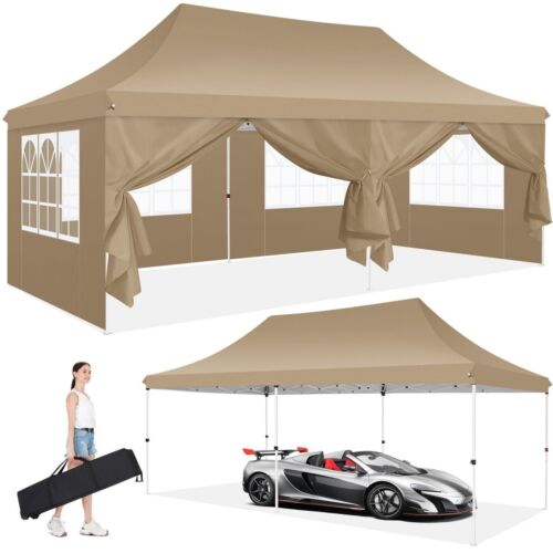 10x30'~10' Heavy Duty Pop Up Canopy Commercial Tent Waterproof Gazebo Outdoor - Picture 99 of 194