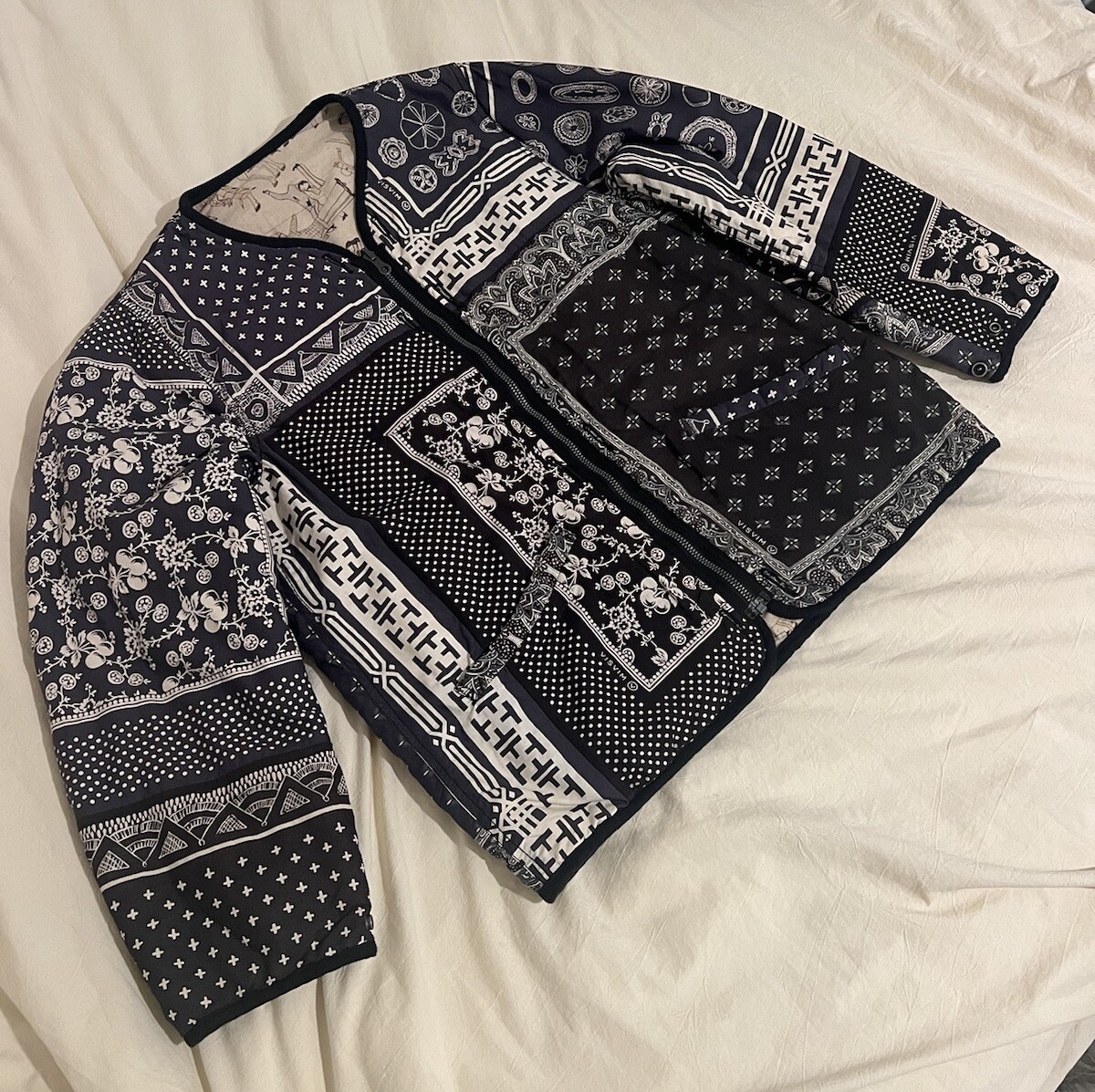 Visvim Indigo Camping Trailer ICT Iris Liner Jacket Bandana Visvim Indigo Camping Trailer ICT Iris Liner Jacket Bandana