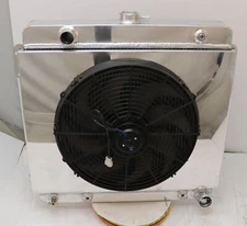 WR Champion 2 Row Radiator, 16" Fan and Shroud for 1972 Fargo W100 Pickup V8 Eng