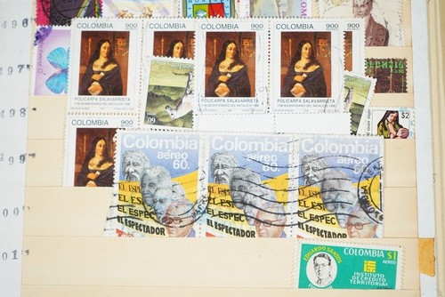 ENORME COLECCIÓN COLOMBIA DE 2200+ SELLOS Y 4 HOJAS DE RECUERDO COMO NUEVOS Y USADOS - Imagen 3 de 24