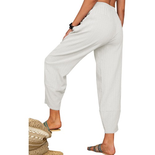 UK Summer Womens Ladies Cotton Linen Baggy Casual Harem Pants Trousers Plus Size - Picture 17 of 23