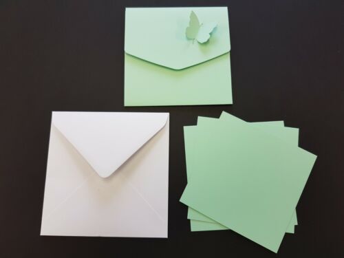 Luxury square Butterfly pocket fold wedding invite. 145mmx145mm 18 colour choice - Picture 15 of 19