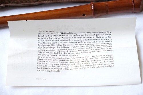 Alexander Heinrich Sopran-Blockflöte in OVP barocke Griffweise Markneukirchen - Bild 3 von 20