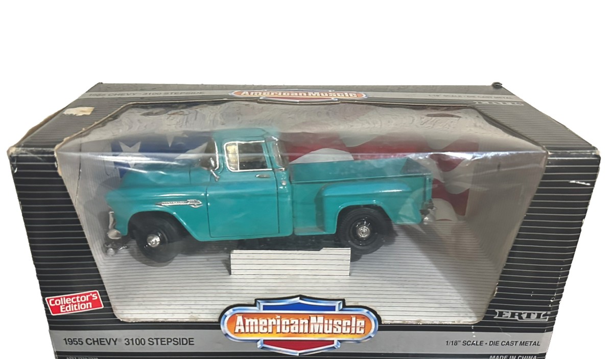 ERTL　1/18　1955　CHEVROLET ERTL 1:18 1955 Chevy 3100 Stepside Die Cast Ocean Green