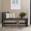 58 in. modern farmhouse wood entryway bench - grey