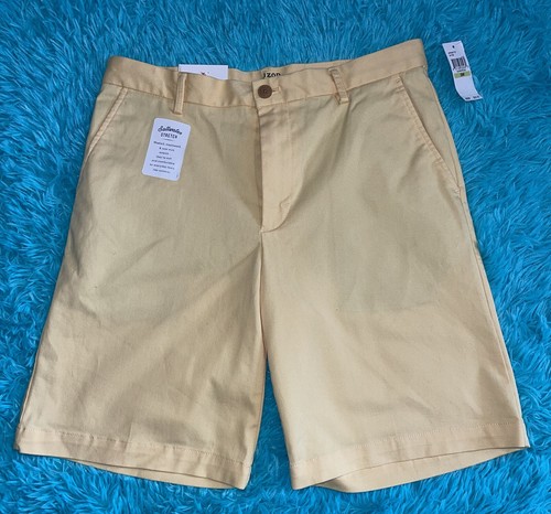 IZOD Saltwater Stretch Chino Shorts Flat Front Mens Size 30 x 9.5" NEW - Picture 2 of 10
