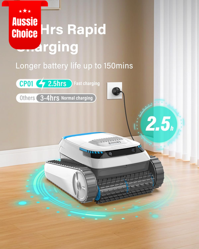 Robotic Pool Cleaner Vacuum Smart Navigation Wall Climbing Cleans Floor Walls Wa - Picture 5 of 12
