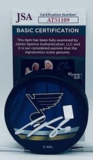 Colton Parayko signed St. Louis Blues Reverse Retro Puck autographed JSA