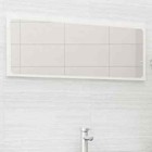 NNEVL Bathroom Mirror High Gloss White 100x1.5x37 cm Chipboard