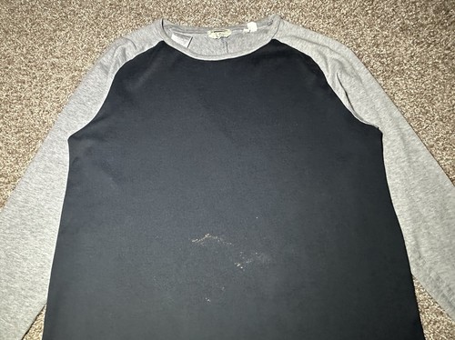 GANT Diamond G Men’s T Shirt Crew Neck 3/4” in L/S Raglan Black Grey Size M - Picture 7 of 22