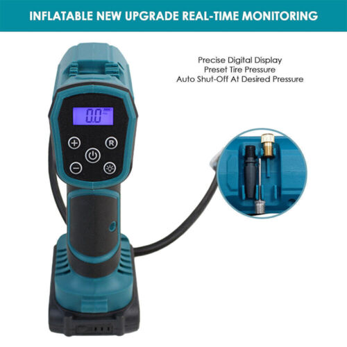 2 Battery Cordless Car Air Compressor Tyre 18V Inflator LCD Digital Tire Pump - Picture 9 of 11