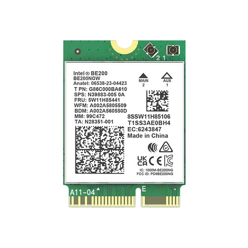BE200 WiFi 7 Card 11be 6GHz Wireless M.2 Adapter for Windows 10 11 PC BE200NGW