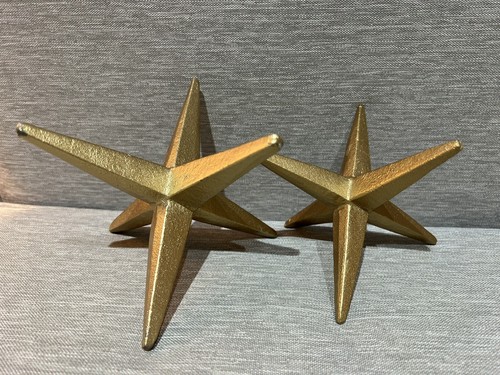 Giacche decorative in metallo fuso oro pesante senza marchio set di 2 stelle - Foto 2 di 11