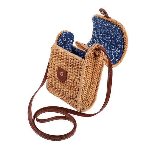 4 PCS Rattan Bag Miss Woman Small Straw Sling Crossbody for Women - Picture 3 of 12