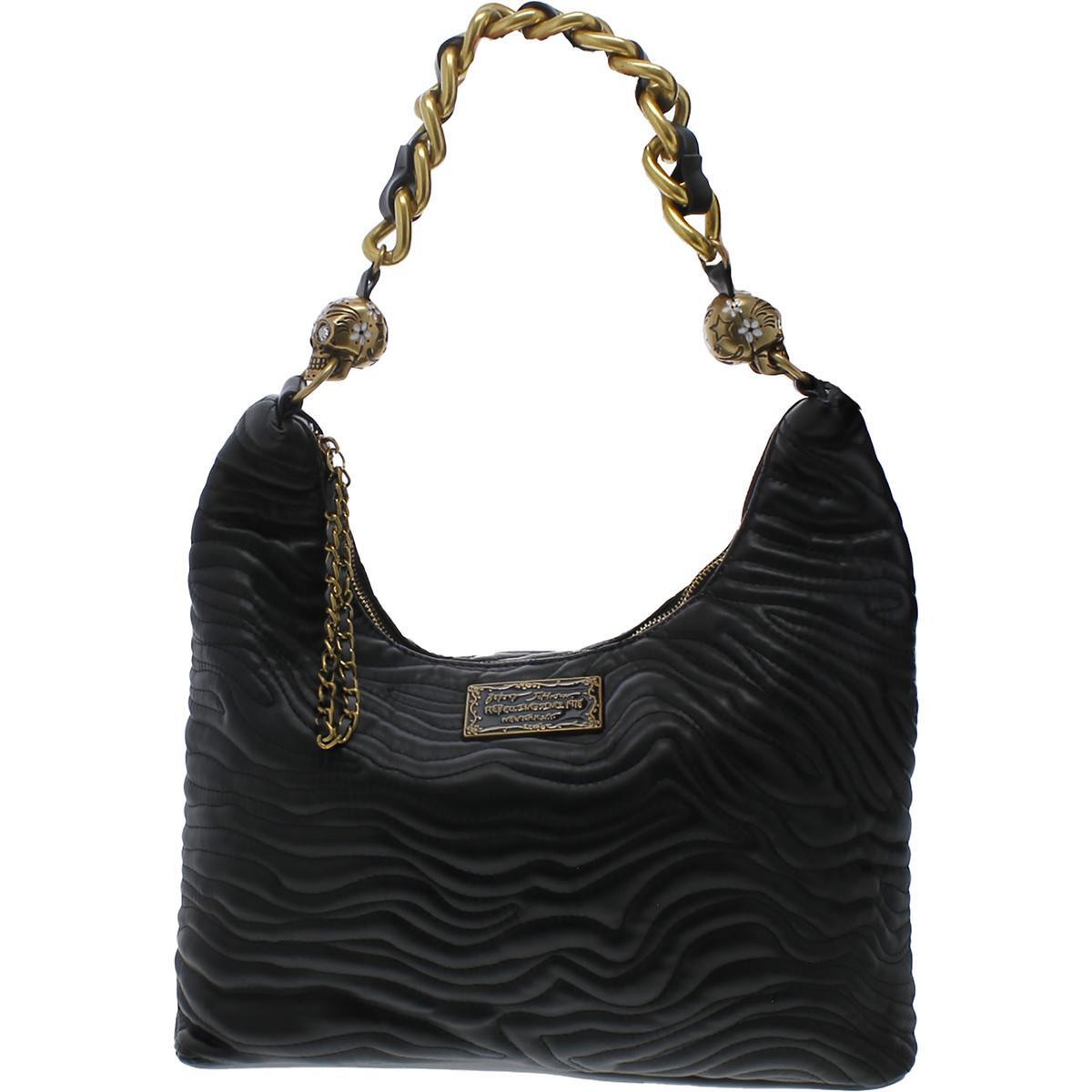 Женская сумка-хобо Betsey Johnson Two Heads Are Better черного цвета, большая BHFO 8252