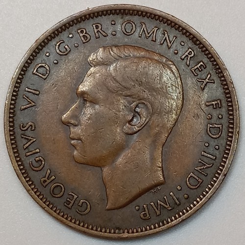 1945 UK Great Britain 1 Penny - Picture 2 of 2