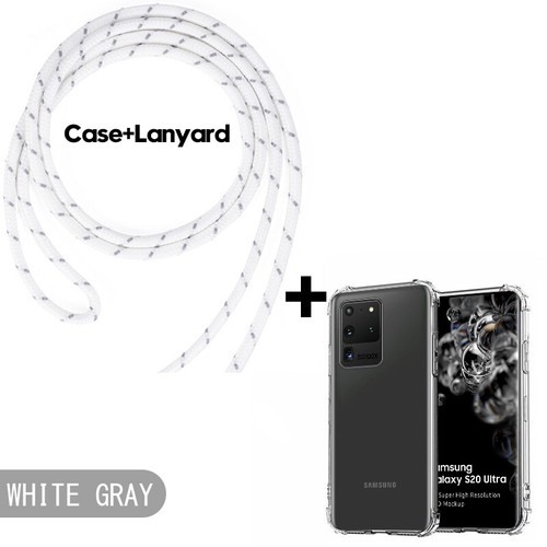 CrossBody Lanyard Clear Case For Samsung S25 S24 S23 S22 S21 Ultra S20 FE Cover - Photo 14 sur 24