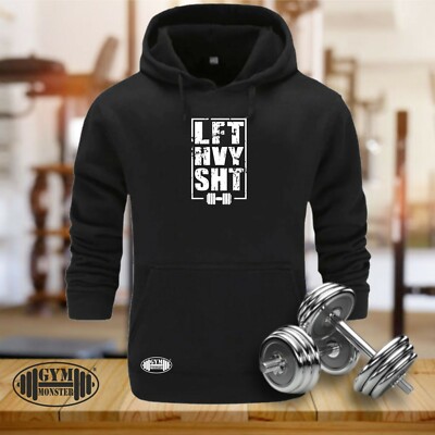 Lift Heavy Sht Hoodie Gym Kleidung Hanteln Bodybuilding Training MMA Herren Top