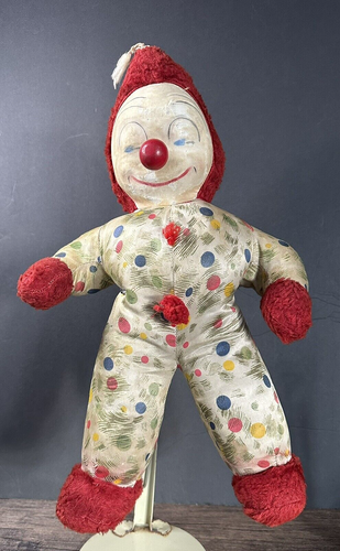 Ideal Novelty Toy Company Clown 1930 Vintage Music Boy Doll Red Wooden Nose - Picture 11 of 19
