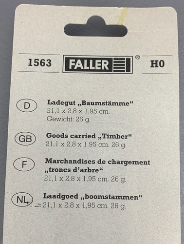HO Faller #1563 Timber Freight Car Loads NIP! HO4334 - Picture 4 of 4