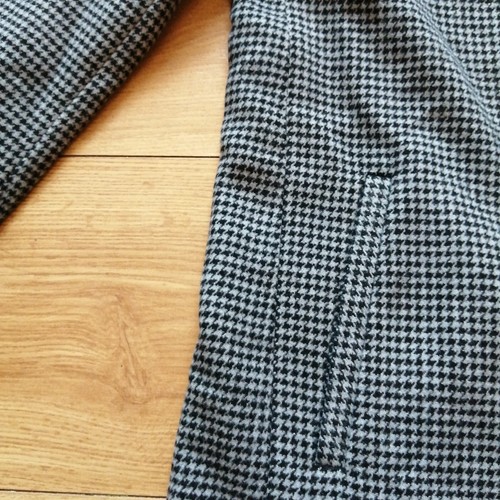 Livergy Mantel Herren Größe mittelgrau Dogtooth Mix einreihige Jacke brandneu mit Etikett - Bild 3 von 11