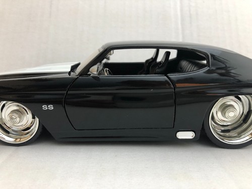 JADA BIGTIME MUSCLE BTM 1971 CHEVY CHEVELLE SS BLACK 1:24 DIECAST NEW NO BOX - Picture 8 of 11