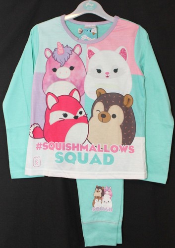 SQUISHMALLOWS Girl's Pyjamas/ Long-Sleeved PJs Sizes 5-12 years - Picture 5 of 59