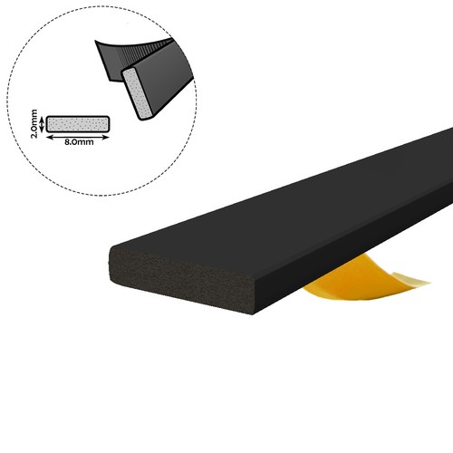 Selbstklebende EPDM Türdichtung- und Fensterdichtung – Gummi Profil D E P V I - Bild 24 von 38