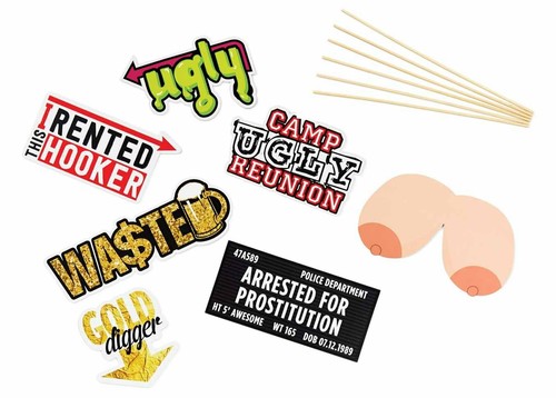 PHOTO BOMBING PROPS - 7 Fun Hilarious Selfing Props For Parties Weddings **NEW** - Photo 5/5