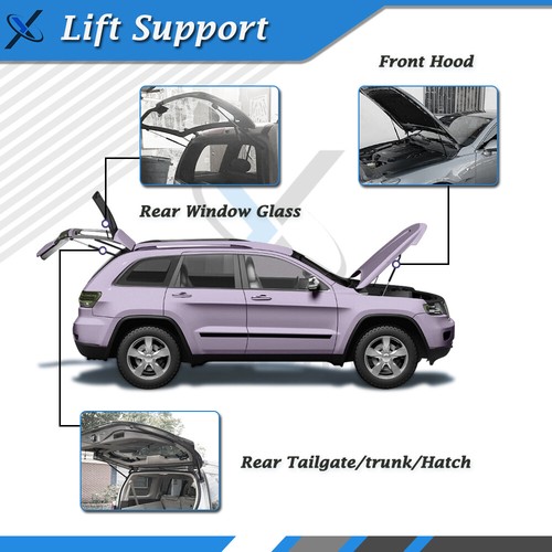 2X Amortiguadores de elevación de puerta levadiza para Honda Pilot 03-07 deportivo utilitario 4 puertas - Imagen 5 de 7