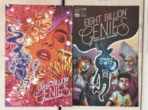 Eight Billion Genies #1 Frison Variant  & 2nd Print (Image, 2022) Lot Of 2 NM