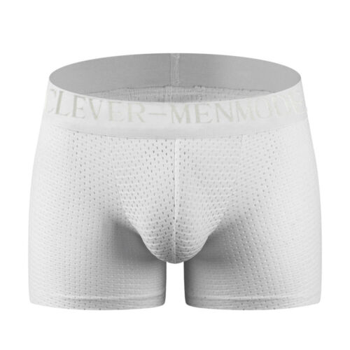 Slip Da Boxer In Rete Da Uomo Intimo Imbottito Sexy Mutande Push Up Per ▼ - Foto 19 di 30