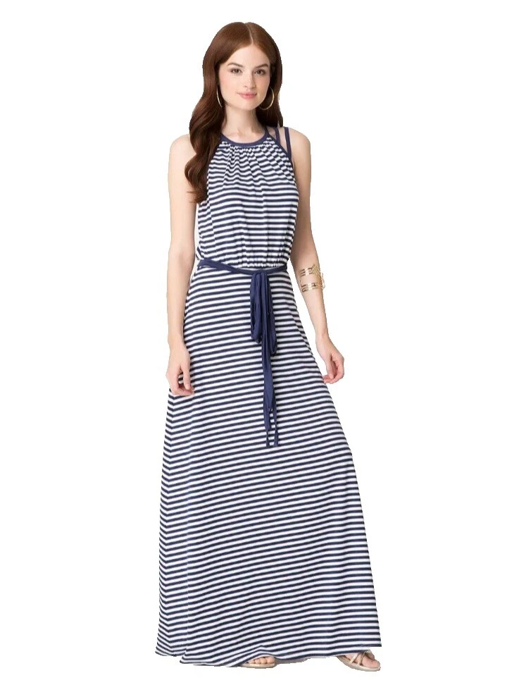 Bebe Fiesta/Cóctel Maxi Vestido a Rayas para mujeres