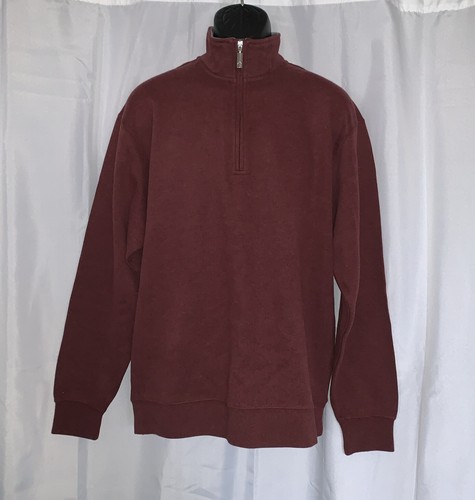 ORVIS SOFTEST 1/4 ZIP PULLOVER 100% Cotton Men's Medium Port Wine Sweatshirt NWT - Picture 5 of 19