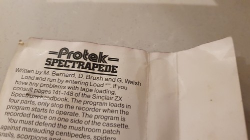 Spectrapede Protek Sinclair ZX Spectrum Games S8 - Bild 7 von 8