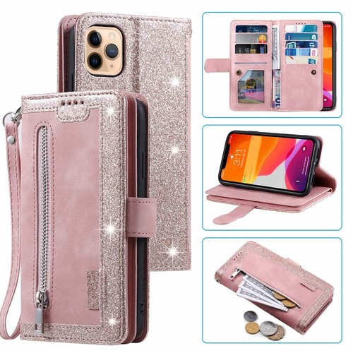 9 Card Slot Wallet Leather Case Cover For iPhone 12 11 Pro Max XR SE 6s 7 8 Plus - Picture 10 of 37