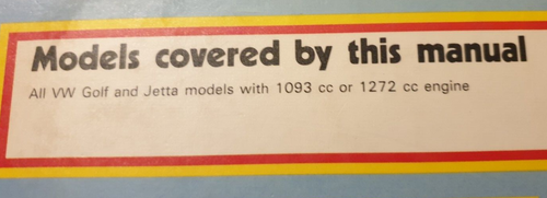VW Golf/Rabbit & Jetta (MK1) Haynes Manual - Picture 3 of 7