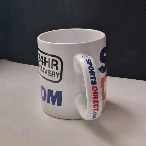 Sports Direct Jumbo Becher glasierte Keramik weiß mit Schriftzug - Bild 4 von 5