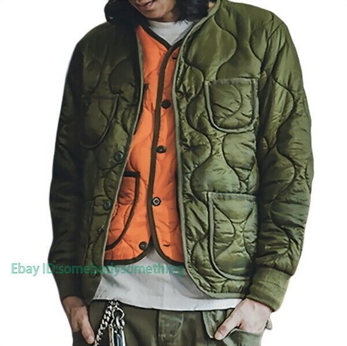 Mens Military Quilted Liner Jacket Japanese Urban Outdoor Yama Retro Coat Unisex - Picture 6 of 34